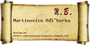 Martinovics Bíborka névjegykártya